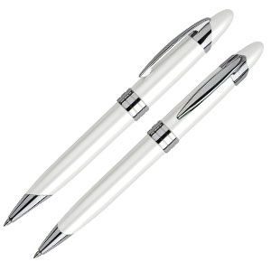 Bolígrafo Metálico Blanco Perla