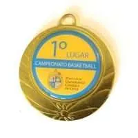Medalla de metal dorada