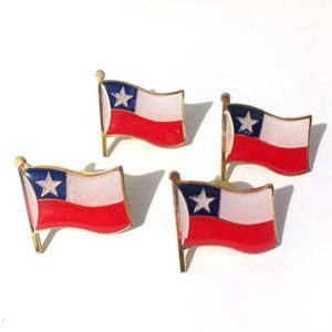 Banderita chilena pin 2cms