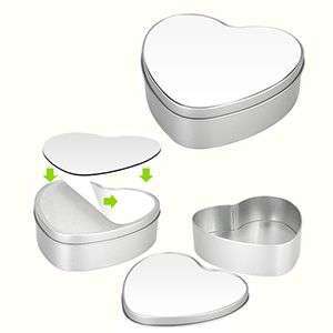 Caja Metálica Corazón Sublimación
